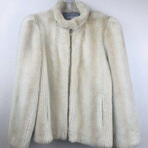 Vintage Jordache Faux Fur Ivory Coat Jacket